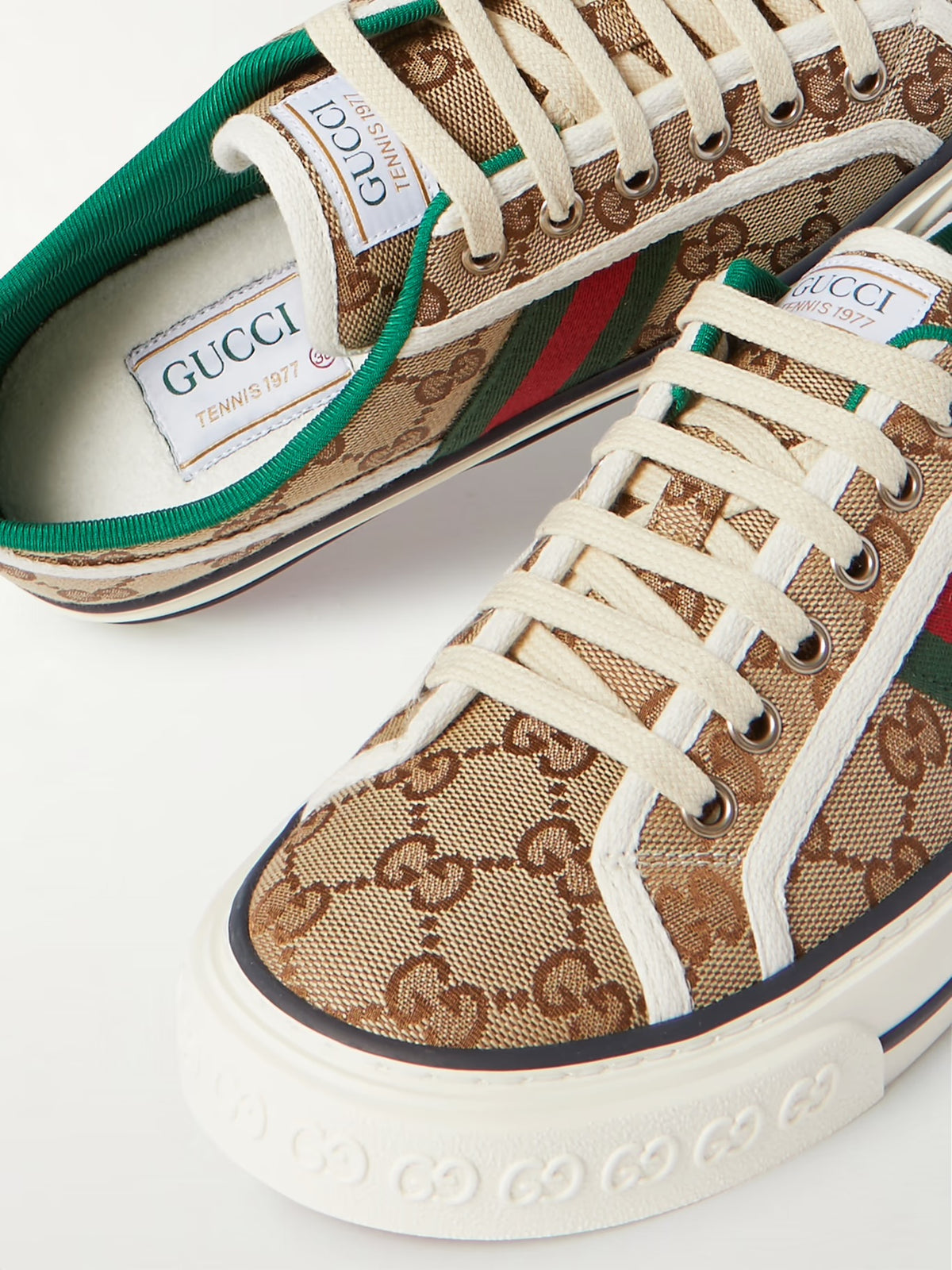 GUCCI
Tennis 1977 logo-embroidered canvas sneakers